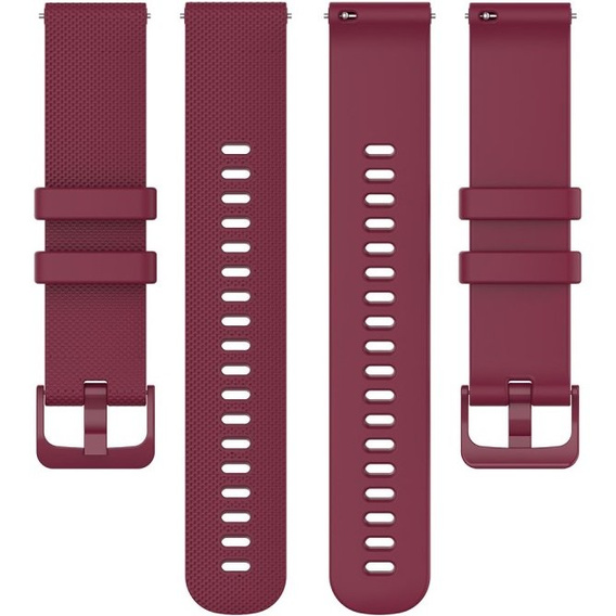 Силиконовый ремешок 18mm до Garmin Vivomove 3S / Vivoactive 4S, Wine Red