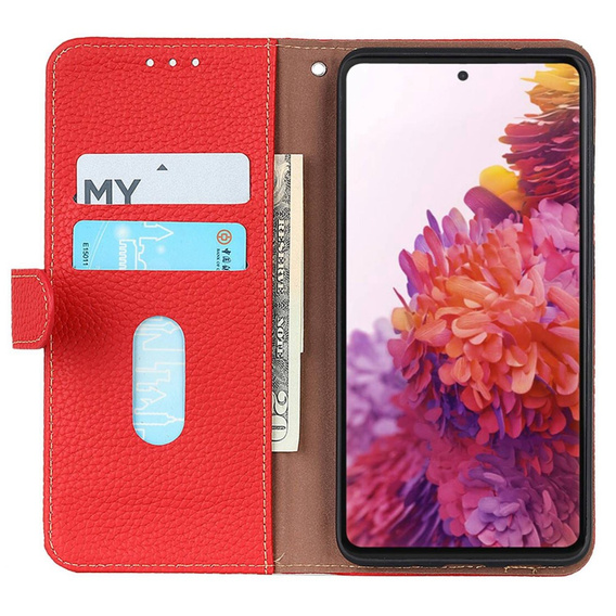 Чохол KHAZNEH RFID для OnePlus 12R, Litchi Texture, червоний