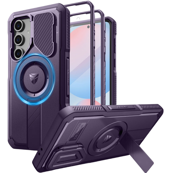 Броньований чохол для Samsung Galaxy S24 FE, Dexnor Full Body (Two Frames), фіолетовий