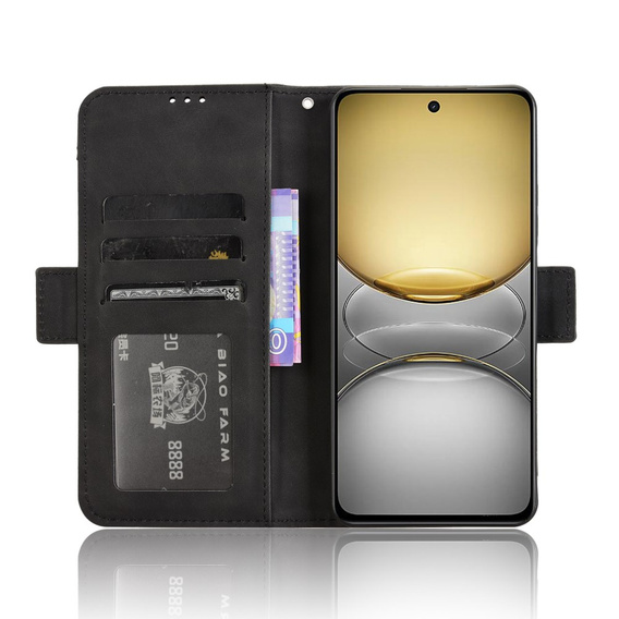 Футляр з клапаном для Realme 14X / Realme C75, Card Slot, чорний