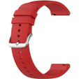Силиконовый ремешок 20mm, Red/Silver Buckle