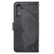 Откидной чехол для Samsung Galaxy M34 5G, Butterfly, чёрный