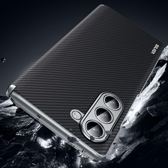 Чехол SULADA Carbon Fiber для MagSafe для Samsung Galaxy Z Fold6 5G, черный