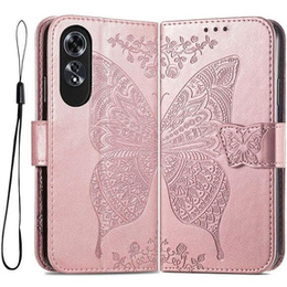Чохол-книжка для Oppo A60, Butterfly, рожевий rose gold