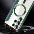 Чохол-книжка для Samsung Galaxy S24 Ultra, RFID Wallet MagSafe CamShield, зелений