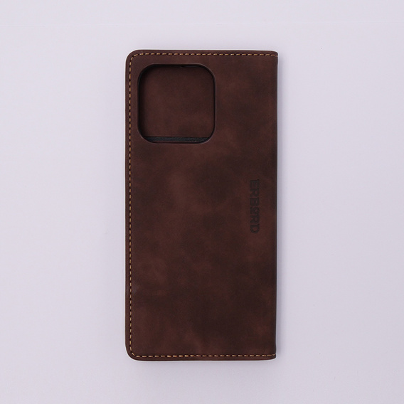 Чехол для Xiaomi Redmi 12C, ERBORD Vintage, бумажник с клапаном, кофе