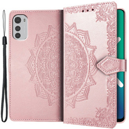 Чохол-книжка для Motorola Moto E32 4G, Mandala, рожевий