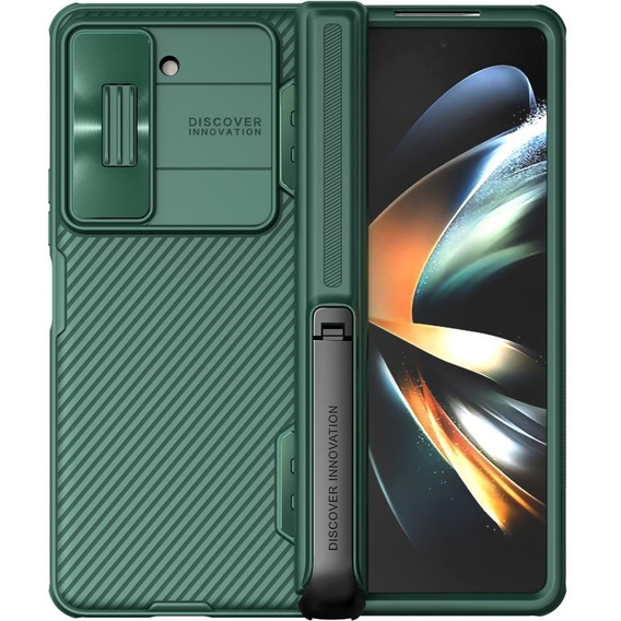 Чехол NILLKIN для Samsung Galaxy Z Fold5 5G, CamShield Pro Case, с подставкой, зелёный