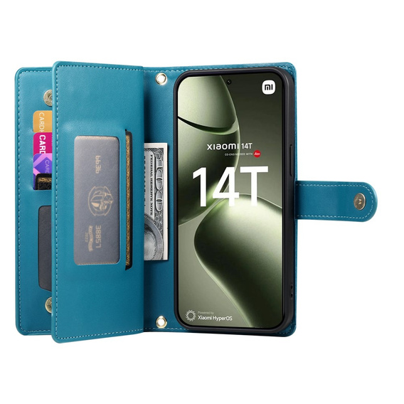 Чохол-книжка для Xiaomi 14T, Wallet Zipper Pocket, м'яти