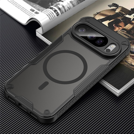 Бронированный чехол для Google Pixel 10 Pro, для MagSafe, матовый, черный