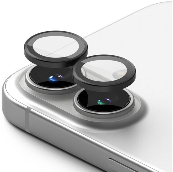 2x загартоване скло ERBORD OPTIK Pro для камери iPhone 16 / 16 Plus, чорний