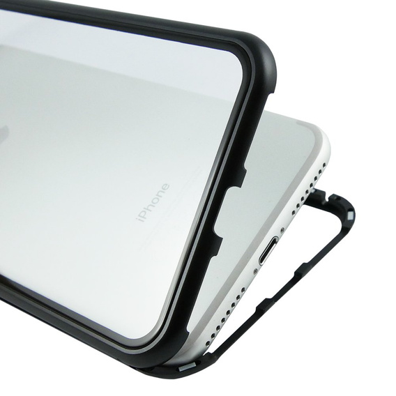 Магнитный задний стеклянный чехол для iPhone 7 Plus / 8 Plus - Black