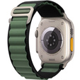 Нейлоновый ремешок до Apple Watch 1/2/3/4/5/6/7/8/SE/ULTRA 42/44/45/49 MM, Green / Black