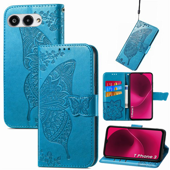 Чохол-книжка для T Phone 3 5G, Butterfly, м'яти
