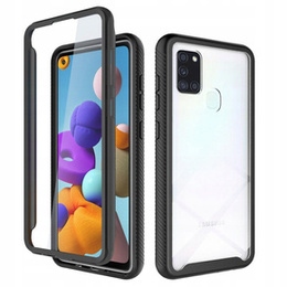 Чoхол Shockproof до Samsung Galaxy A21S, із захисним екраном, м'яти