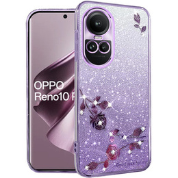 Чехол Rhinestone для Oppo Reno 10 / 10 Pro, фиолетовый
