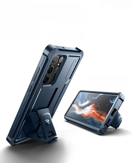 Броньований чохол для Samsung Galaxy S22 Ultra, Dexnor Full Body, темно-синій