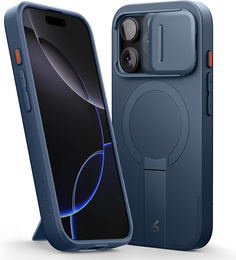 Чехол для iPhone 16 Pro, Suritch Shockproof, для MagSafe, темно-синий