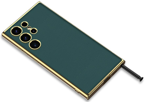Чехол до Samsung Galaxy S24 Ultra, GKK Leather, зелёный