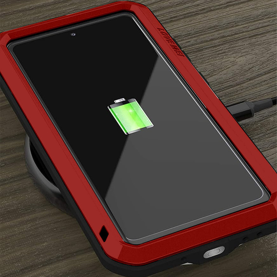 Чoхол Love Mei до Samsung Galaxy S20 FE 4G/5G, armored with glass, червоний