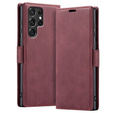 Чохол для Samsung Galaxy S23 Ultra, ERBORD Vintage, гаманець з клапаном, червоний