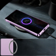 Кожаный чехол для Samsung Galaxy S24 Ultra, с защитой камеры, для MagSafe, фиолетовый