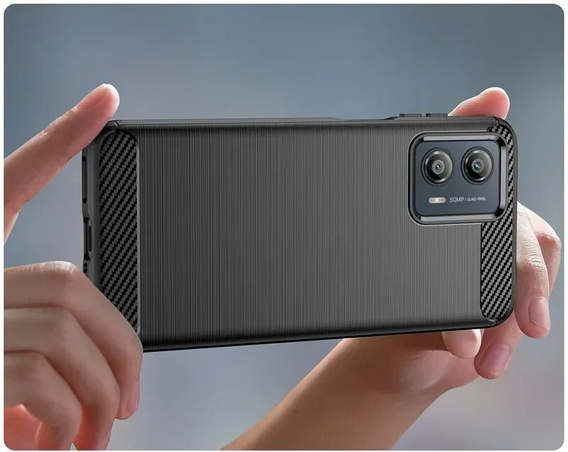 Чoхол до Motorola Moto E14, Carbon, чорний