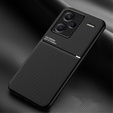 Чехол для Xiaomi Redmi Note 13 Pro+, с магнитной накладкой, чёрный