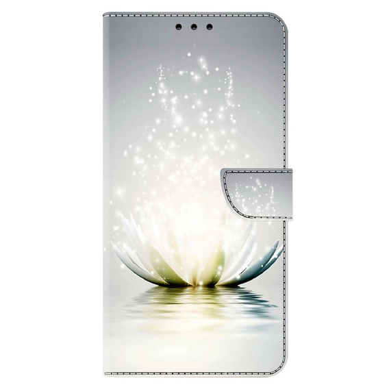 Откидной чехол для Xiaomi Redmi Note 12 4G, Wallet, Lotos Flower, серый