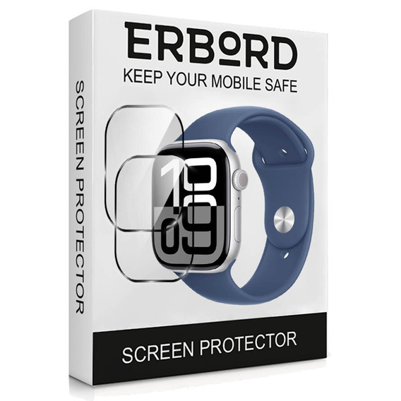 2x Гібридне скло ERBORD для Apple Watch 10/11 42mm