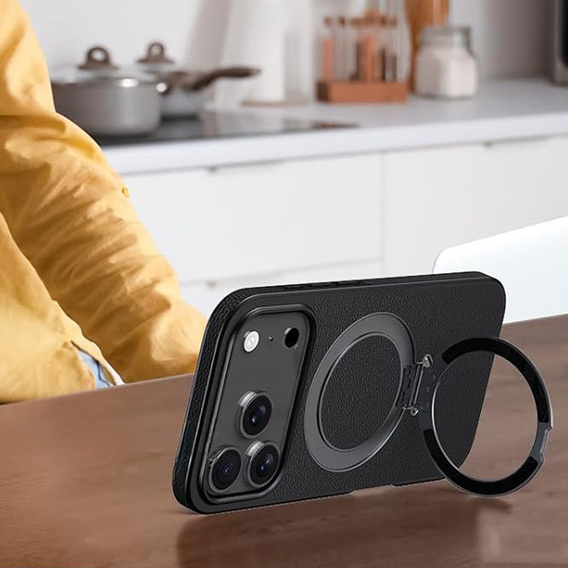 чехол Mujjo Кожаный до iPhone 14 Pro, MagSafe, Black