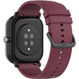 Силиконовый ремешок 20mm, Wine Red/Black Buckle