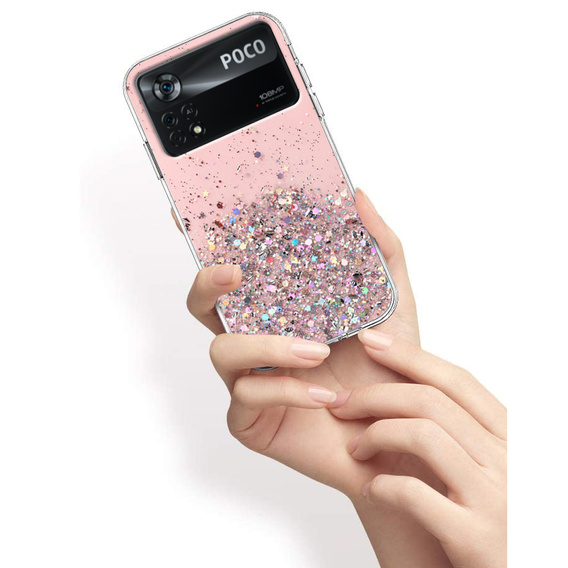 Чoхол до Xiaomi Poco X4 Pro 5G, Glittery, рожевий
