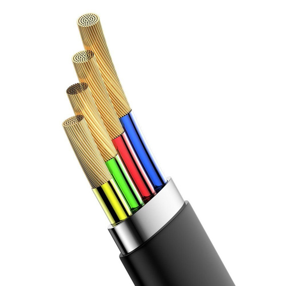 BASEUS Плоский Кабель USB Type-C SC5A/QC3.0 23cm - Black