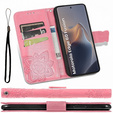 Откидной чехол для Motorola Edge 60 / 60 Fusion, Butterfly, розовый rose gold