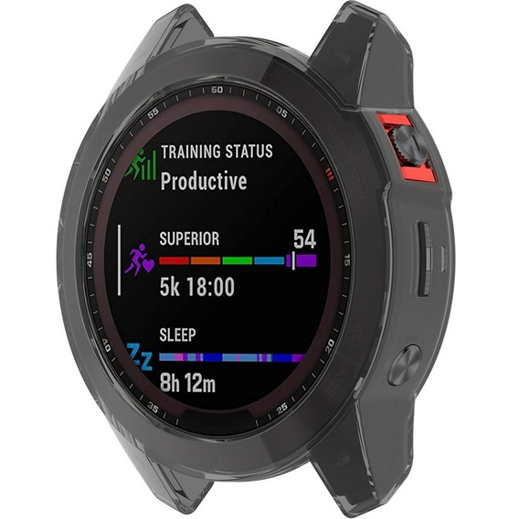 Чехол TPU Frame для Garmin Fenix 7x, Transparent Black