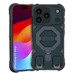 Чохол для iPhone 17 Pro, для MagSafe, броньований з підставкою, синій