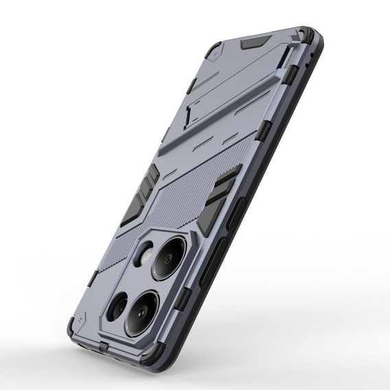 Чохол для Xiaomi Redmi Note 13 Pro 4G / Xiaomi Redmi Note 14S / Xiaomi Poco M6 Pro 4G, Military kickstand, темно-синій