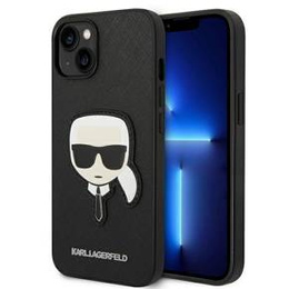 Чехол Karl Lagerfeld до iPhone 14 Plus, Saffiano Karl's Head Patch, чёрный