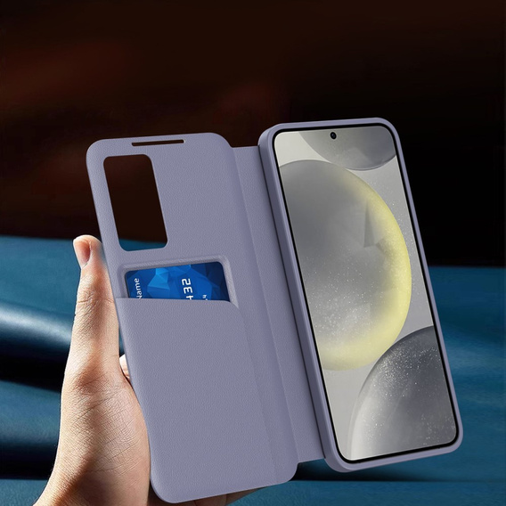 Флип-кейс для Samsung Galaxy S25 Ultra, Smart View Wallet, фиолетовый