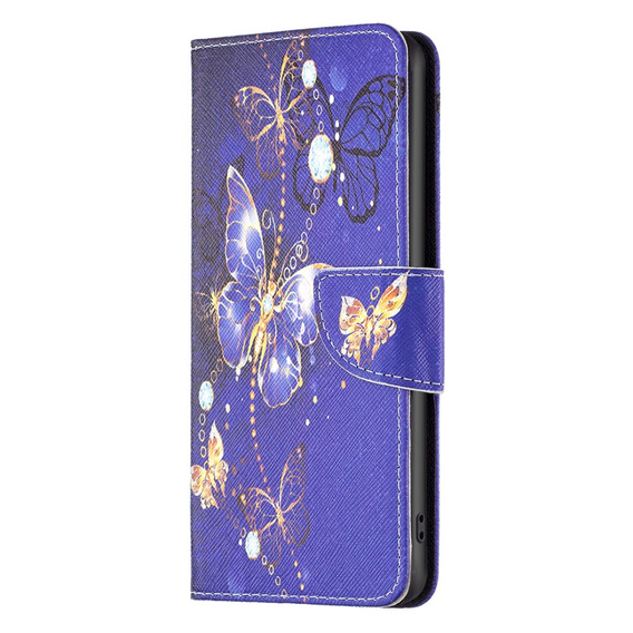 Откидной чехол для Xiaomi Redmi Note 13 Pro 5G, Wallet, Butterflies фиолетовый