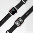 2в1 чехол и защитное стекло для часов Apple Watch 7/8 45mm - White / Gold