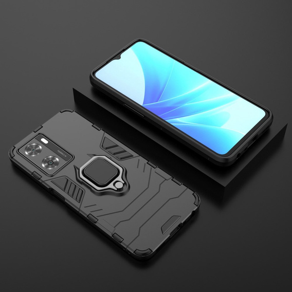 Чехол до Oppo A57s, Kickstand Ring, чёрный