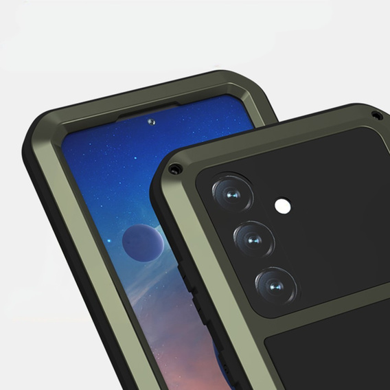 Чехол Love Mei до Samsung Galaxy S24, armored with glass, зелёный