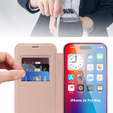 Откидной чехол для iPhone 16 Pro Max, RFID Wallet MagSafe CamShield, розовый