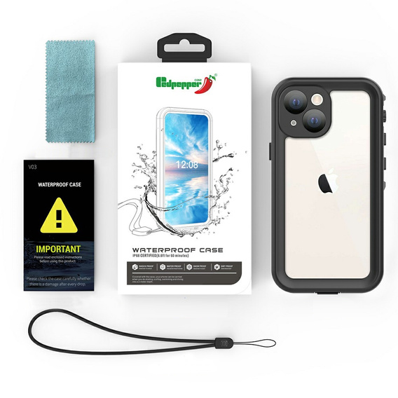 Водонепроникний чохол REDPEPPER Dot+ для iPhone 13 mini - Dark Grey