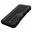 Бронированный чехол для Samsung Galaxy Z Fold 4 5G, алюминий, с подставкой и держателем стилуса, черный