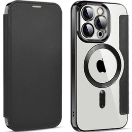 Чохол-книжка для iPhone 13 Pro, RFID Wallet MagSafe CamShield, чорний