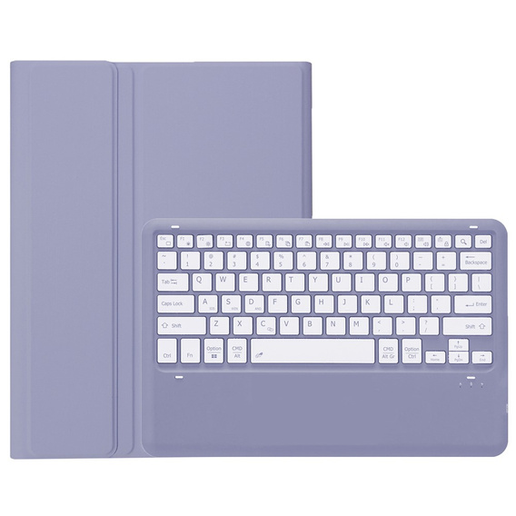 Чехол + клавиатура Samsung Galaxy Tab S9+, Leather Pen Slot, фиолетовый