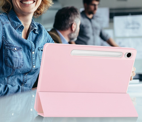Чохол для Samsung Galaxy Tab S10 FE+ Plus, Smartcase з місцем для стилуса, рожевий